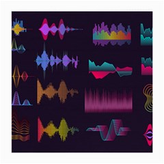 Colorful-sound-wave-set Medium Glasses Cloth by Vaneshart