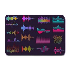 Colorful-sound-wave-set Plate Mats by Vaneshart