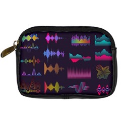 Colorful-sound-wave-set Digital Camera Leather Case by Vaneshart