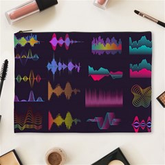 Colorful-sound-wave-set Cosmetic Bag (xl) by Vaneshart