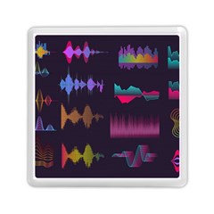 Colorful-sound-wave-set Memory Card Reader (square) by Vaneshart