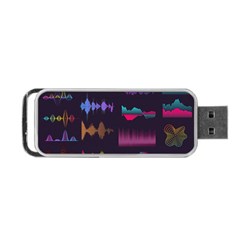 Colorful-sound-wave-set Portable Usb Flash (one Side) by Vaneshart