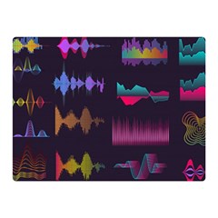 Colorful-sound-wave-set Double Sided Flano Blanket (mini)  by Vaneshart