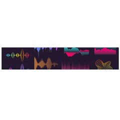 Colorful-sound-wave-set Large Flano Scarf  by Vaneshart