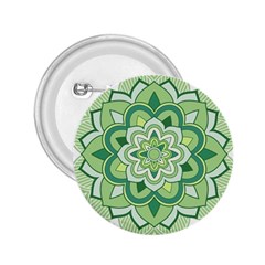 Floral-green-mandala-white 2 25  Buttons by Vaneshart