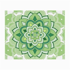 Floral-green-mandala-white Small Glasses Cloth by Vaneshart