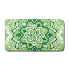 Floral-green-mandala-white Medium Bar Mats by Vaneshart