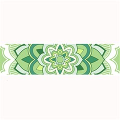 Floral-green-mandala-white Large Bar Mats by Vaneshart