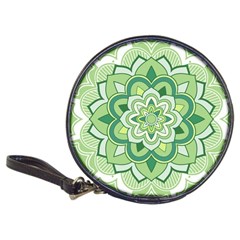 Floral-green-mandala-white Classic 20-cd Wallets by Vaneshart