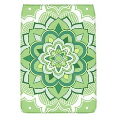 Floral-green-mandala-white Removable Flap Cover (l) by Vaneshart