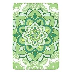 Floral-green-mandala-white Removable Flap Cover (s) by Vaneshart