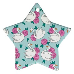 Classy-swan-pattern Star Ornament (two Sides) by Vaneshart