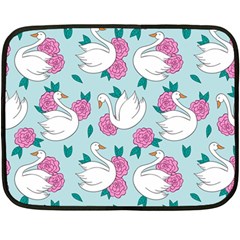 Classy-swan-pattern Double Sided Fleece Blanket (mini)  by Vaneshart