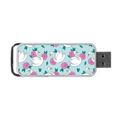 Classy-swan-pattern Portable Usb Flash (one Side) by Vaneshart