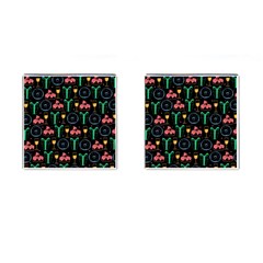 Hand-drawn-happy-birthday-pattern-background Cufflinks (square) by Vaneshart