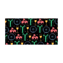 Hand-drawn-happy-birthday-pattern-background Yoga Headband by Vaneshart