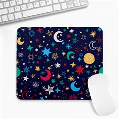 Colorful-background-moons-stars Large Mousepads by Vaneshart