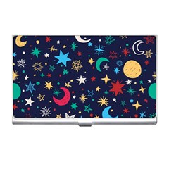 Colorful-background-moons-stars Business Card Holder by Vaneshart