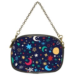 Colorful-background-moons-stars Chain Purse (one Side) by Vaneshart