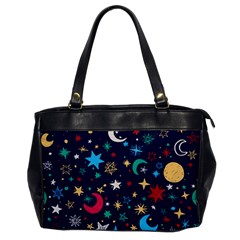 Colorful-background-moons-stars Oversize Office Handbag by Vaneshart