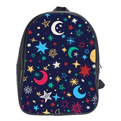 Colorful-background-moons-stars School Bag (xl) by Vaneshart