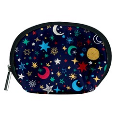 Colorful-background-moons-stars Accessory Pouch (medium) by Vaneshart