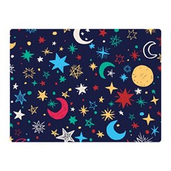 Colorful-background-moons-stars Double Sided Flano Blanket (mini)  by Vaneshart