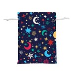 Colorful-background-moons-stars Lightweight Drawstring Pouch (L) Back