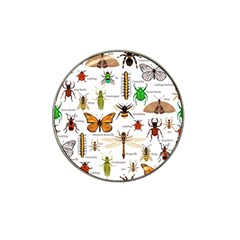 Insects Seamless Pattern Hat Clip Ball Marker by Vaneshart