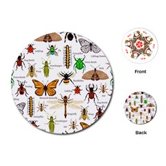 Insects Seamless Pattern Playing Cards Single Design (round) by Vaneshart