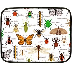 Insects Seamless Pattern Fleece Blanket (mini) by Vaneshart