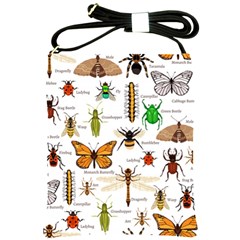 Insects Seamless Pattern Shoulder Sling Bag by Vaneshart