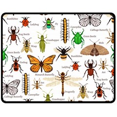 Insects Seamless Pattern Double Sided Fleece Blanket (medium)  by Vaneshart