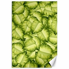 Seamless Pattern With Green Leaves Canvas 12  X 18  by Vaneshart