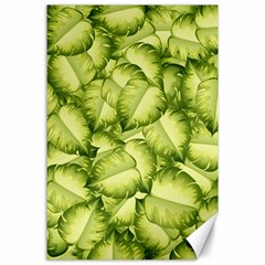 Seamless Pattern With Green Leaves Canvas 24  X 36  by Vaneshart