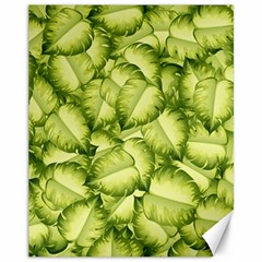 Seamless Pattern With Green Leaves Canvas 11  X 14  by Vaneshart