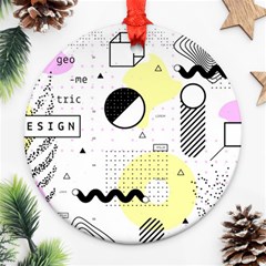 Graphic Design Geometric Background Ornament (round) by Vaneshart