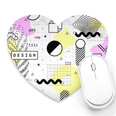 Graphic Design Geometric Background Heart Mousepads