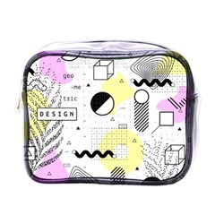 Graphic Design Geometric Background Mini Toiletries Bag (one Side) by Vaneshart