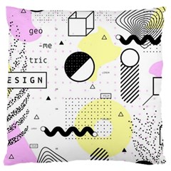 Graphic Design Geometric Background Large Cushion Case (one Side) by Vaneshart