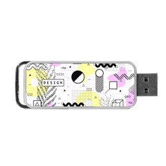 Graphic Design Geometric Background Portable Usb Flash (two Sides) by Vaneshart