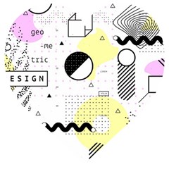 Graphic Design Geometric Background Wooden Puzzle Heart by Vaneshart