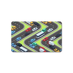 Urban-cars-seamless-texture-isometric-roads-car-traffic-seamless-pattern-with-transport-city-vector- Magnet (name Card) by Vaneshart