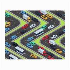 Urban-cars-seamless-texture-isometric-roads-car-traffic-seamless-pattern-with-transport-city-vector- Small Glasses Cloth by Vaneshart