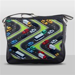 Urban-cars-seamless-texture-isometric-roads-car-traffic-seamless-pattern-with-transport-city-vector- Messenger Bag Front