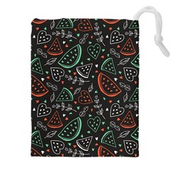 Seamless-vector-pattern-with-watermelons-mint -- Drawstring Pouch (4xl)