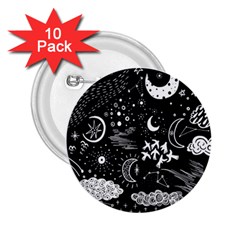 Vector-set-sketch-drawn-with-space 2 25  Buttons (10 Pack)  by Vaneshart