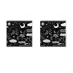 Vector-set-sketch-drawn-with-space Cufflinks (square) by Vaneshart