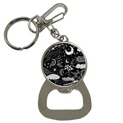 Vector-set-sketch-drawn-with-space Bottle Opener Key Chain by Vaneshart