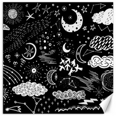 Vector-set-sketch-drawn-with-space Canvas 12  X 12  by Vaneshart